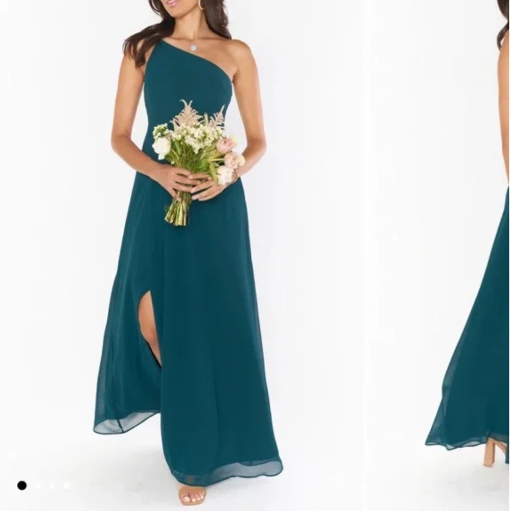 NWT - Show Me Your MuMu Shannon One Shoulder Dress Size Small in Emerald Green